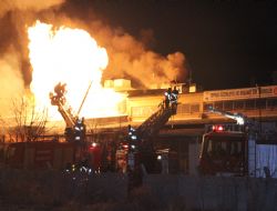 Erzurum yolunda korkutan yangın